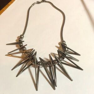 Gunmetal snake chain necklace